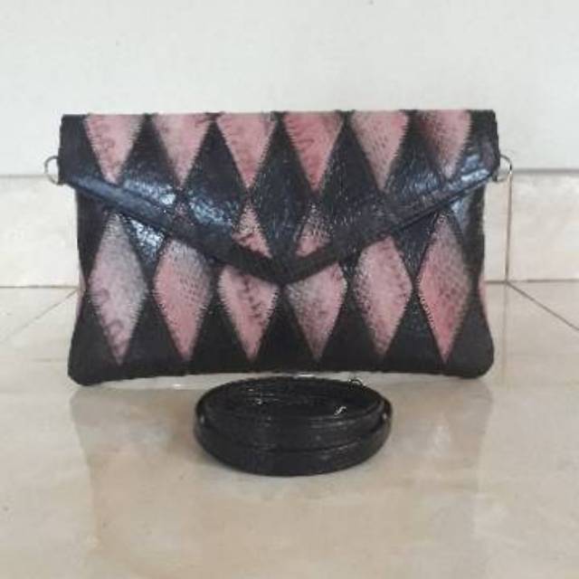 Tas amplop kulit ular cobra asli