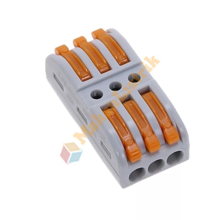 Terminal Kabel Konektor Blok Wago 2x2 3x3 Jepit Lurus Sambung Kabel - 3x3