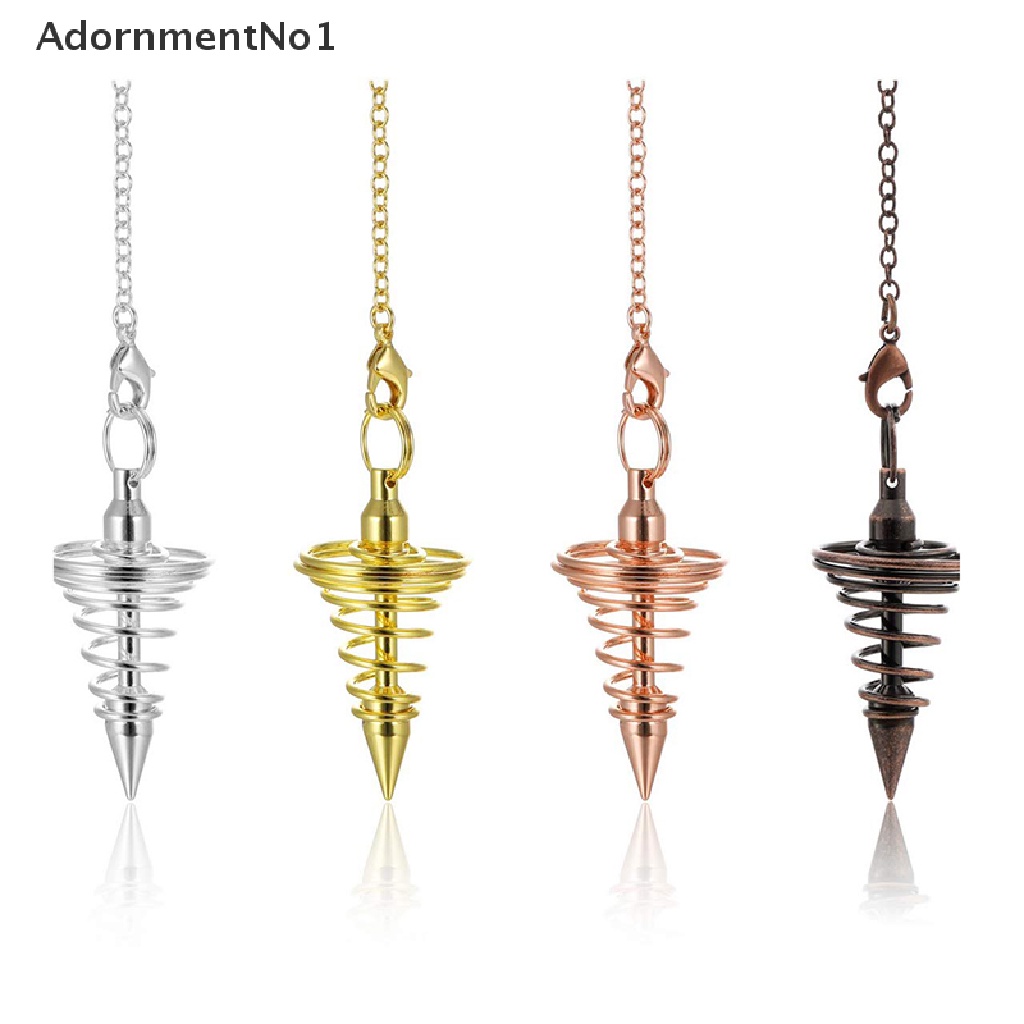 (AdornmentNo1) Pendulum Bentuk Piramida Bahan Metal Untuk Dowsing