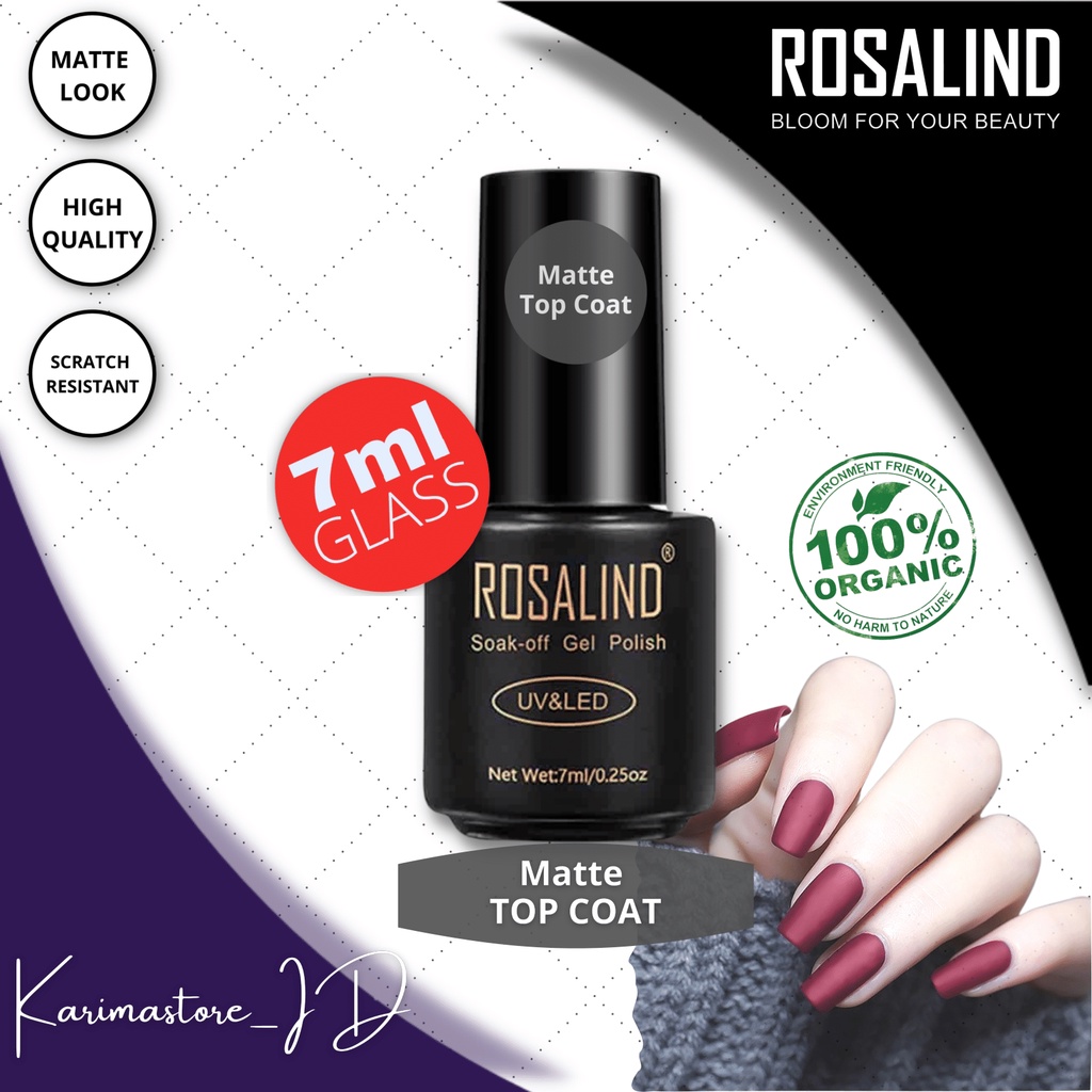 ROSALIND Matte Coat Gel UV LED / Kutek / Cat Kuku