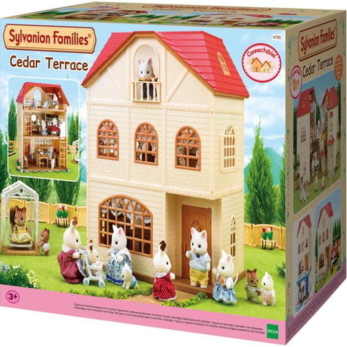 sylvanian families beechwood hall and saloon car gift set