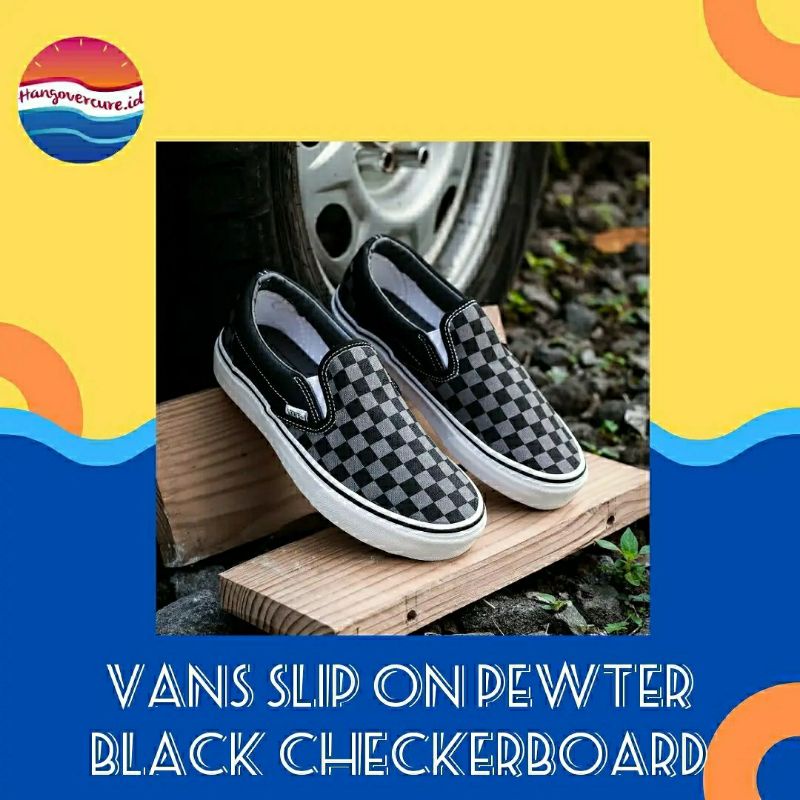 Vans Slip on pewter black checkerboard