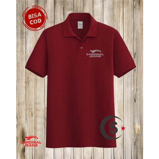 Kaos Polo Cardinal jeans tshirt Grey - Kaos Kerah Pria Men Polo Original 100% Premium