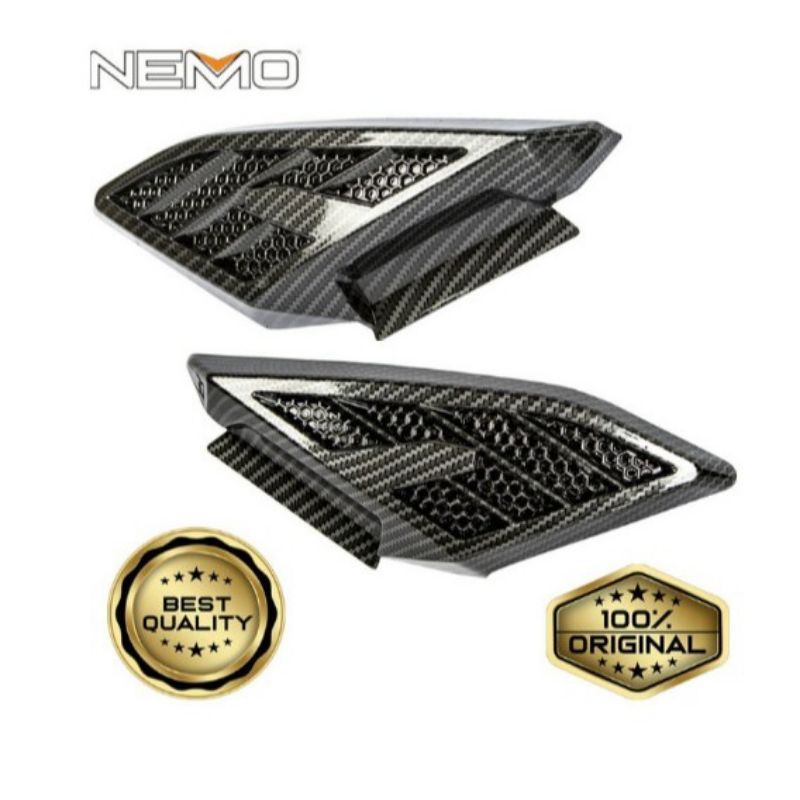 Cover body samping Nmax new carbon NEMO Pijakan body samping Nmax new carbon