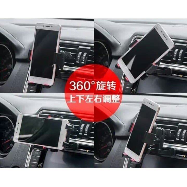 Travelmate 360 Universal HP / GPS CAR HOLDER AC / Tempat Handphone Mobil