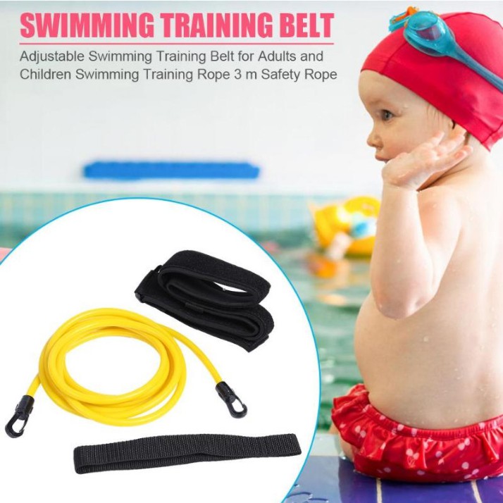 Obaolay Alat Latihan Renang Adjustable Swimming Training Resistance Band Safety Rope 4 Meter - OB100