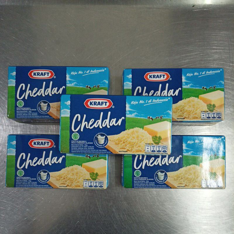 Jual Keju Cheddar Kraft 165 Gr / Keju Batang / Block Cheese / Cheddar ...