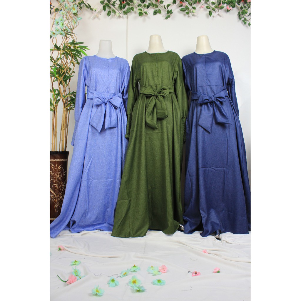 GHIJAB gamis katun madinah polos madeena MADINA adem salur toyobo motif baju simpel busana wanita