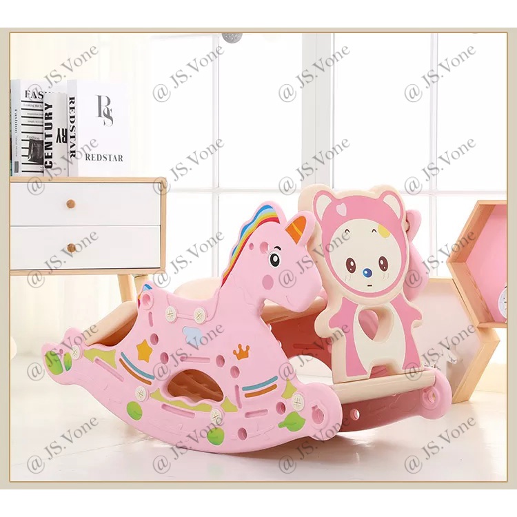Mainan Perosotan Prosotan Seluncuran Kuda Kudaan Anak / Kid Children Slide Rocking Horse Baby Bliss Chibi Chibi