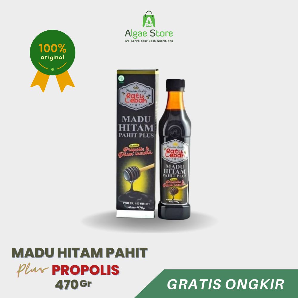 

Madu Hitam Pahit Plus Propolis 470 gr