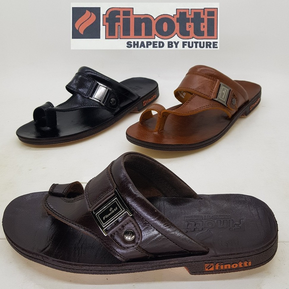 Sandal bustong kulit  asli Finotti  VR 01 Shopee Indonesia