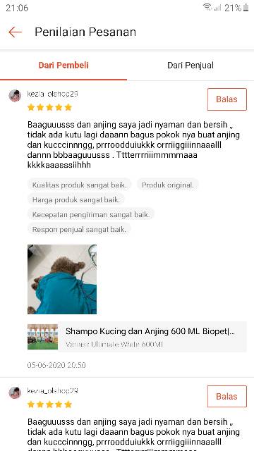 Shampo Kucing dan Anjing 600 ML Biopet| BIOPET 600ML