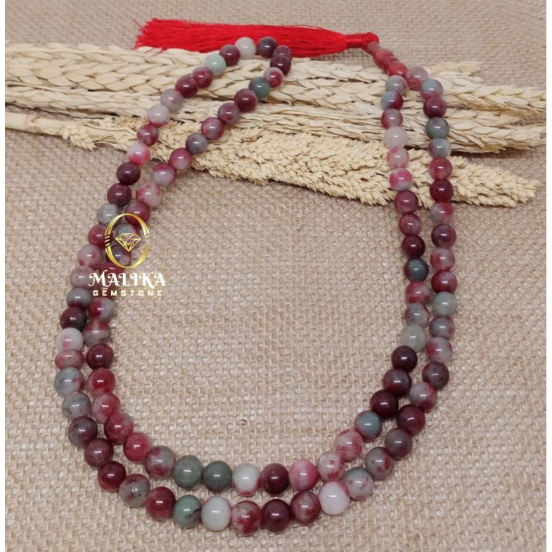 TASBIH BATU AKIK JABARJUD MEKKAH 99 BUTIR 8MM 100% NATURAL