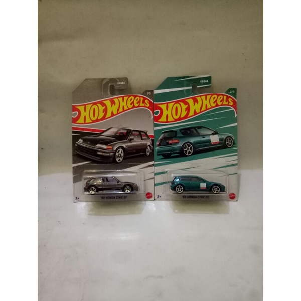 Hot Wheels Honda Civic 90 EF & Honda 92 Civic EG Paket Honda Series 2022