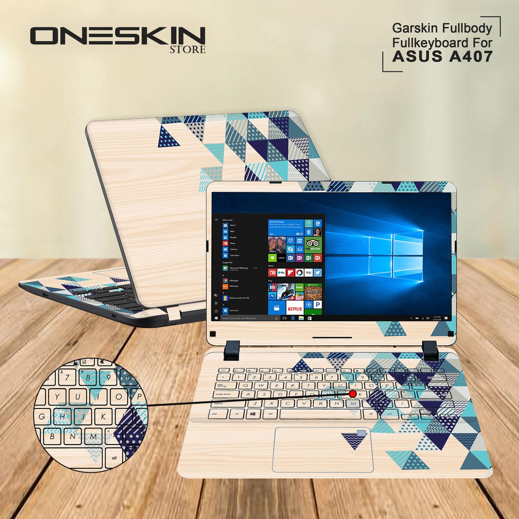 Garskin Laptop Cover Laptop Fullbody Asus Vivobook A407