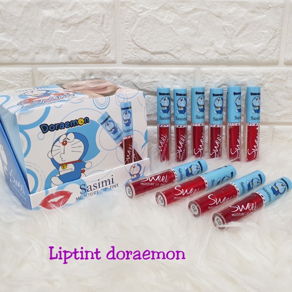 Liptint Sasimi Doraemon Panjang Special Edition Aloe Vera 99 Persen Sulli Lip Tint Lip Gloss