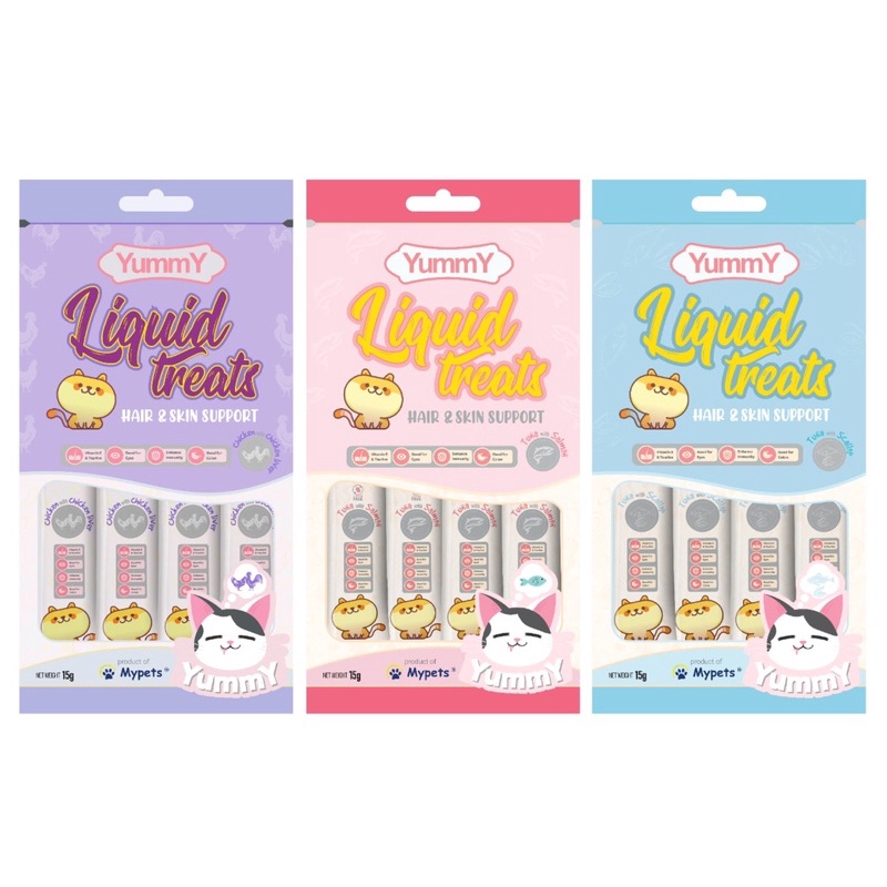 Snack Kucing Yummy Liquid Treats 15 gr