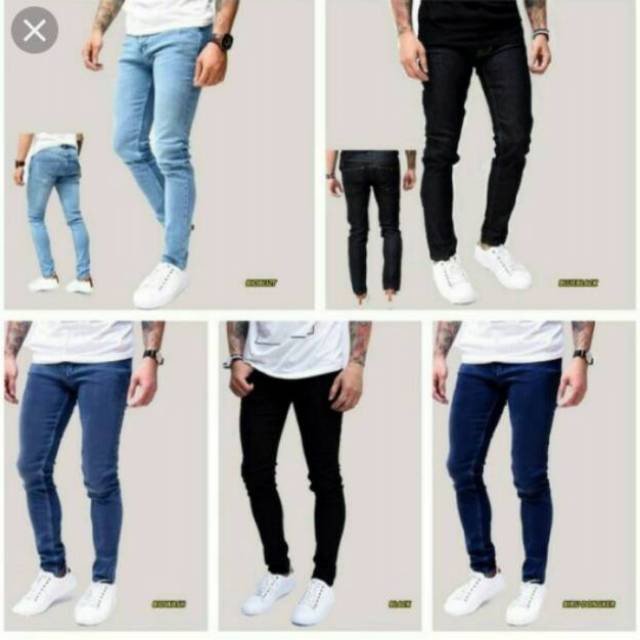 Celana Jeans Pensil Skinny Pria Braga Premium Halus 27 - 38