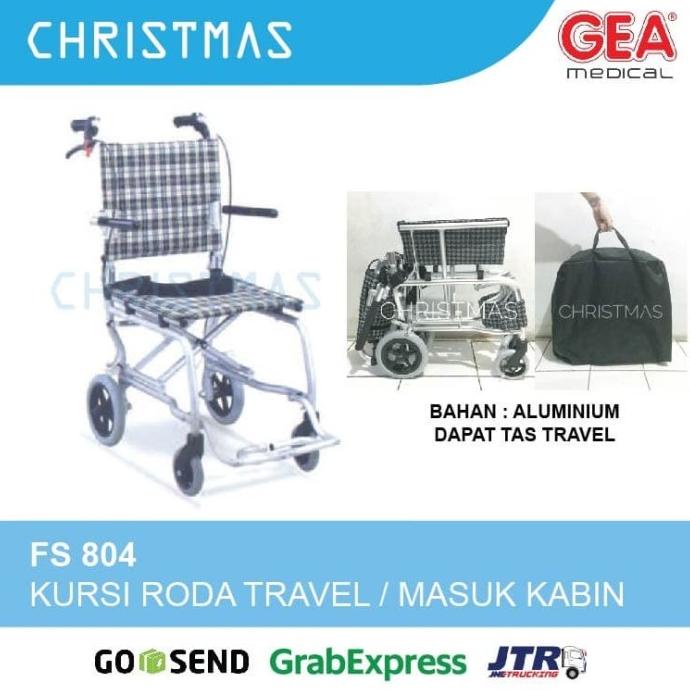 Kursi Roda Lipat GEA / Kursi Roda Travel GEA FS 804 FREE TAS