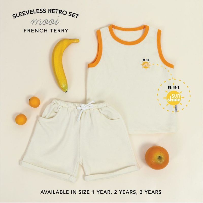 Mooi Sleveeless Retro Set / Kaos Set Anak