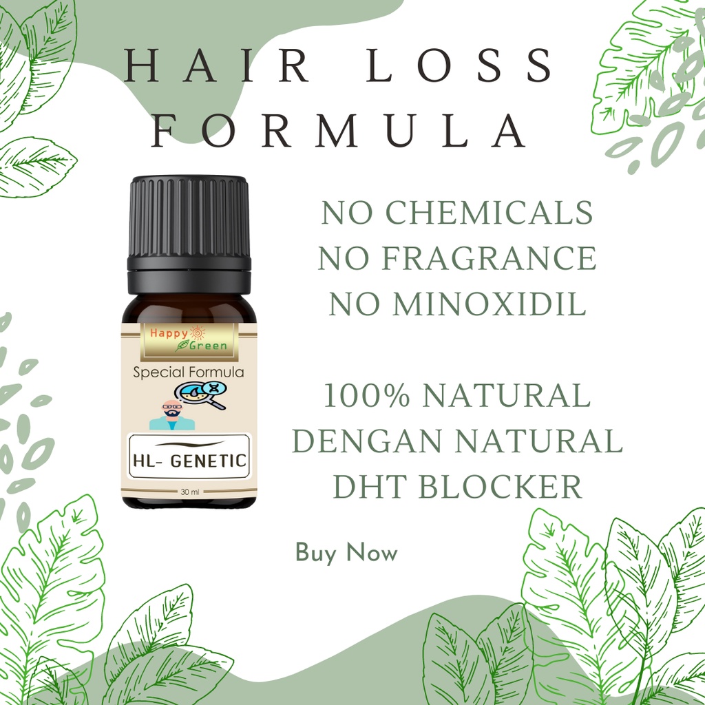 Happy Green Custom Oil buat Kesehatan Rambut Faktor Keturunan - Genetic Hair Loss