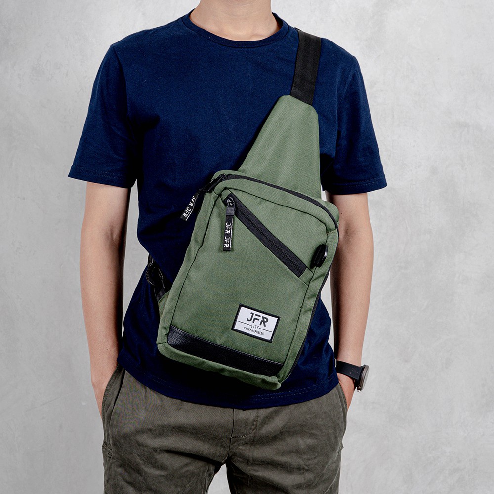 12.12 Tas Slempang Sling Bag Bahan Polyester JT20 Tas Selempang Pria Terbaru 2021 Keren