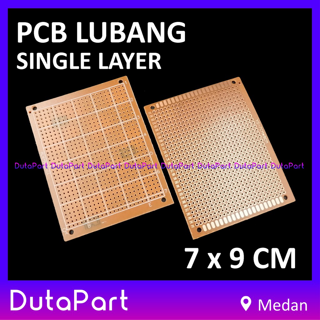 7x9 cm PCB Lubang Satu Sisi Single Layer Fiber 7*9 Prototype Board