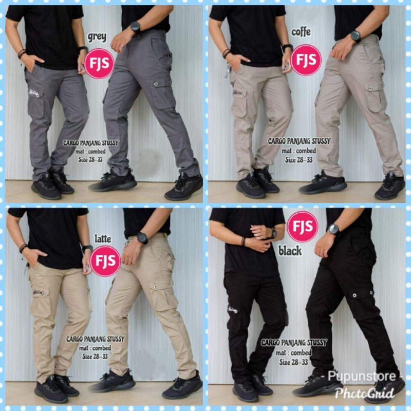 celana panjang cargo stussy