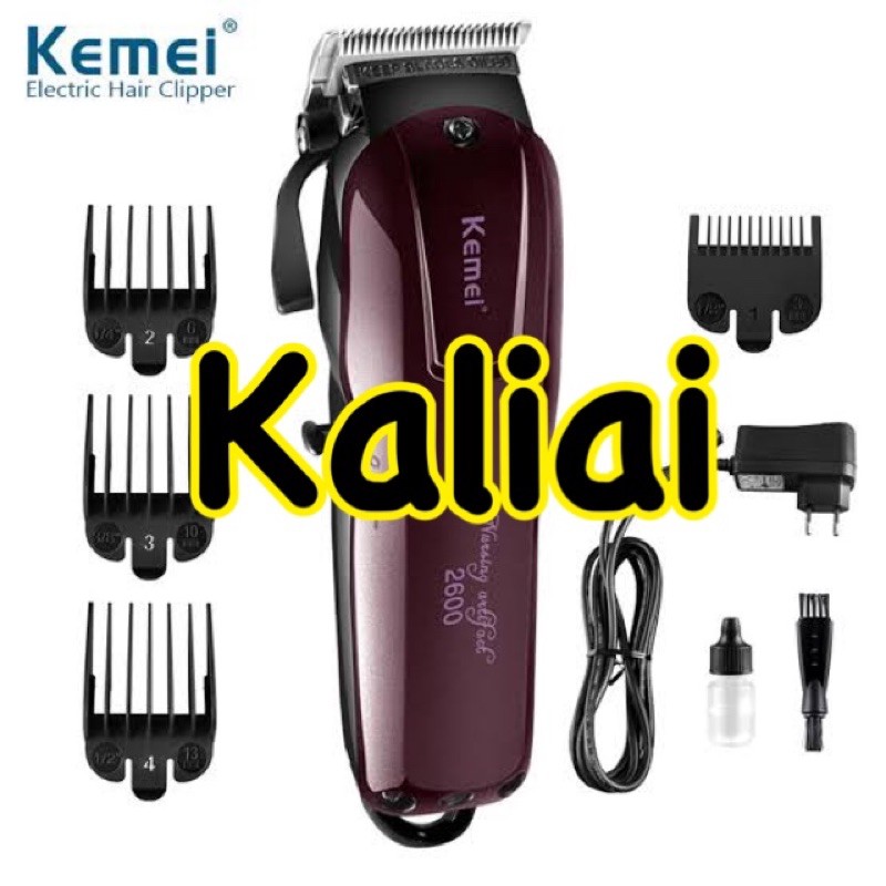 KEMEI KM-2600 Professional Rechargeable Electric Hair Clipper Cordless