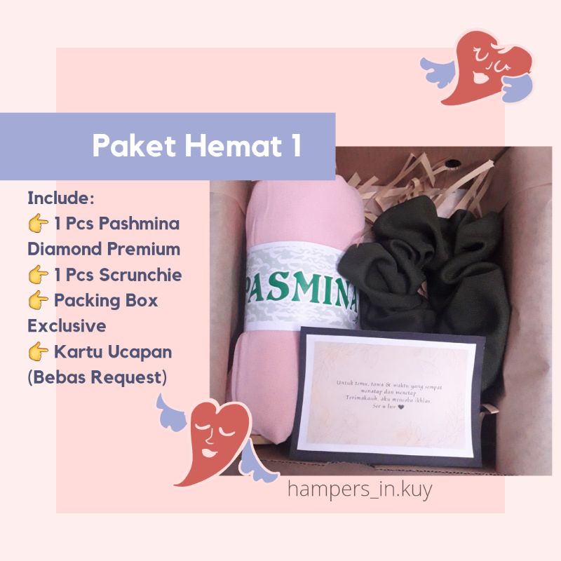 Hampers Hijab Pashmina Gift Box Kado Ulangtahun Kado cewek wisuda termurah