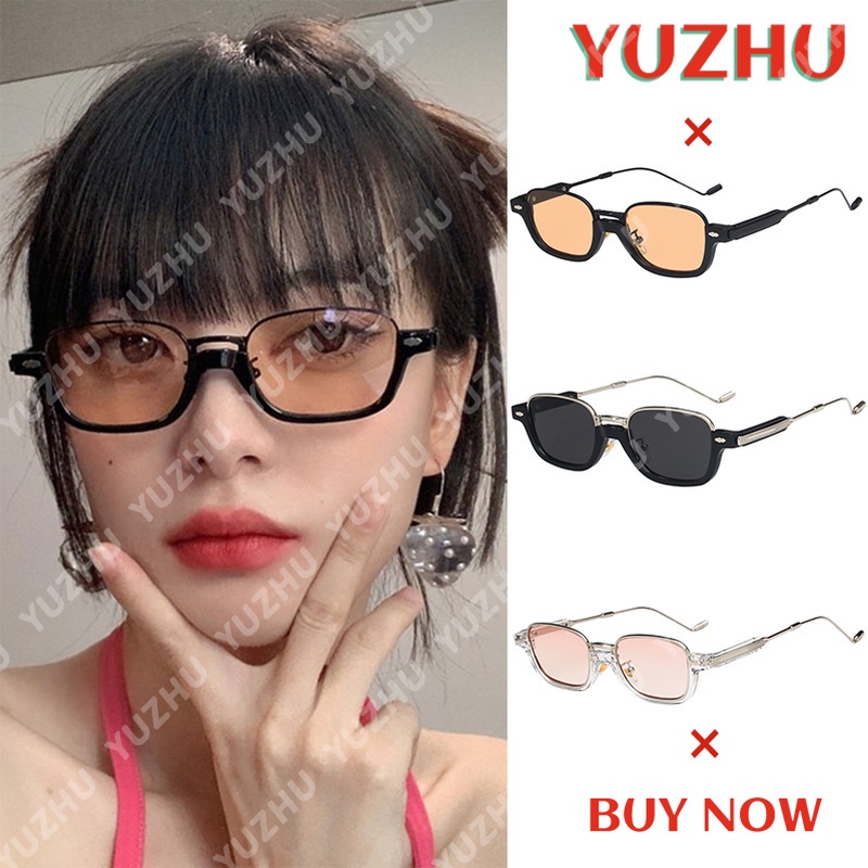 (YUZHU) COD INS Fashion Setengah Bingkai Kacamata Hitam Kacamata Retro Wanita