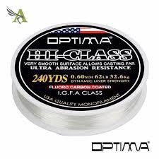 LINE MONO OPTIMA HI-CLASS FLUOROCARBON (Color CLEAR &amp; GREY CLEAR)