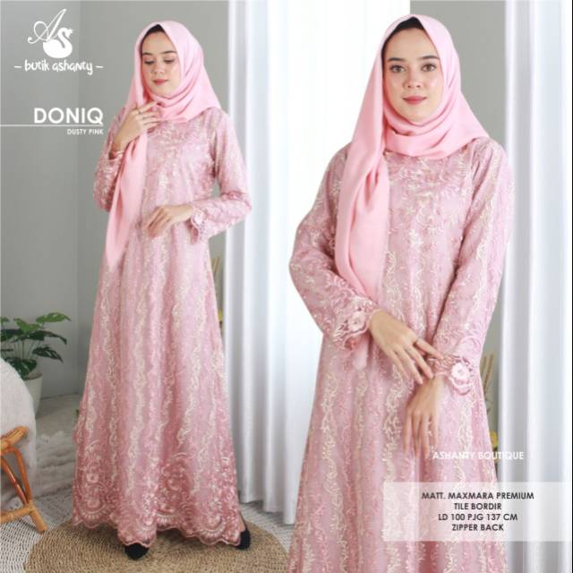 Doniq Dress/ fashion muslim/ murah/ brokat tile
