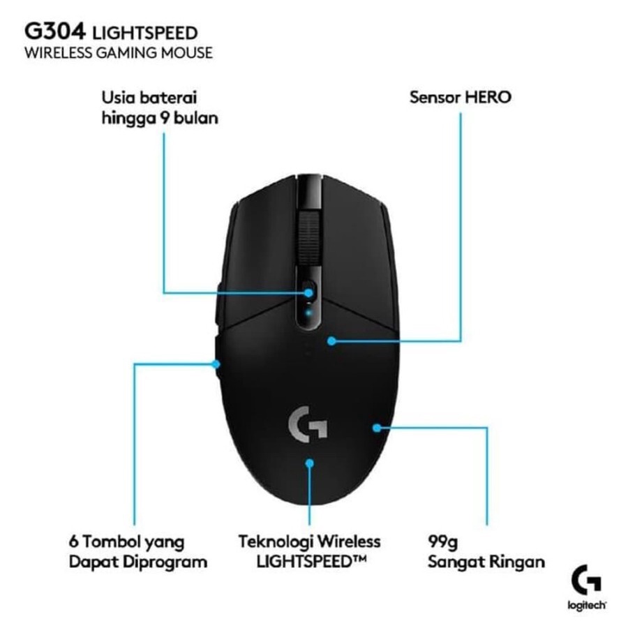 Logitech G304 Lightspeed Wireless Gaming Mouse