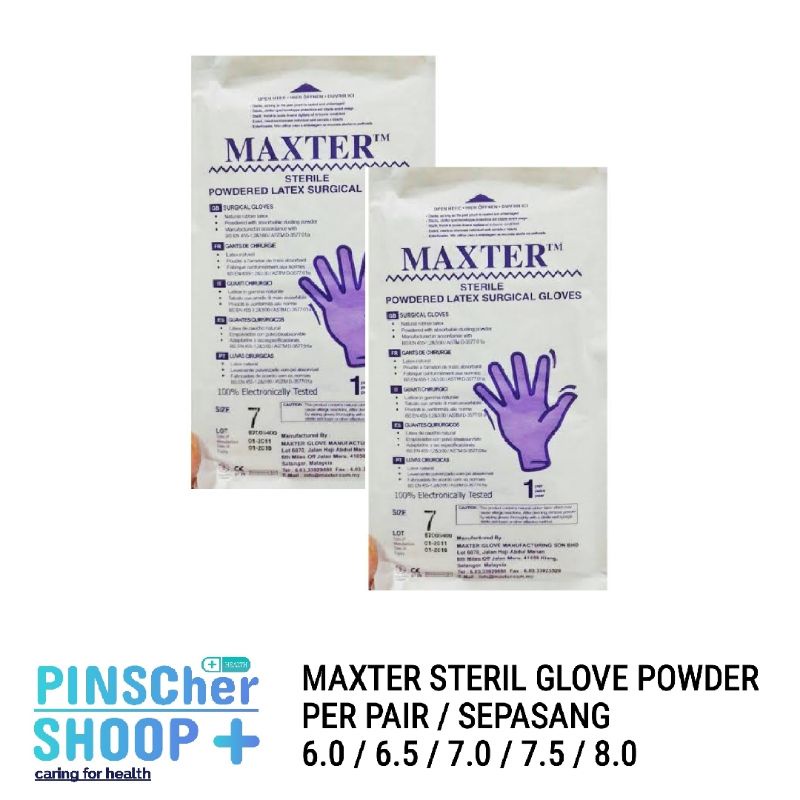 MAXTER STERIL GLOVE SARUNG TANGAN STERILE SURGICAL / PAIR