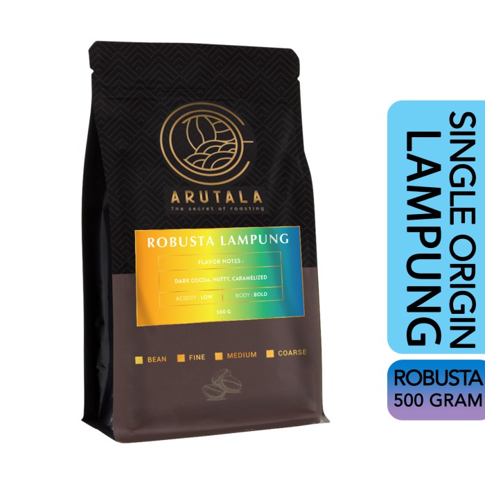 

201ggffg Arutala Kopi Lampung Robusta Coffee 500 Gram - Biji Ds20X11