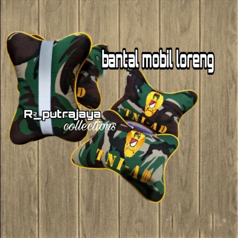 Bantal mobil loreng lengkap-motif TNI ADharga nyh 2 bantal yah ✓