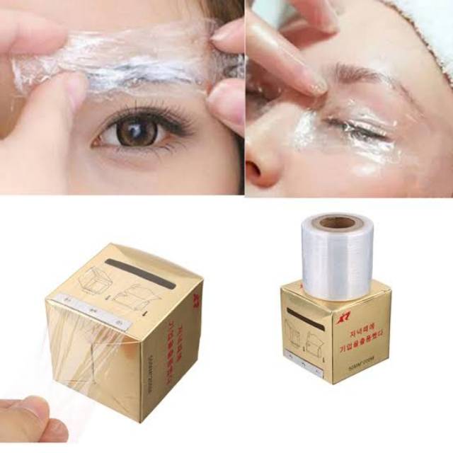 Plastik Wrap untuk Sulam alis lashlift Wrapping Cover Gold Box Plastic Okulasi Tanaman Sulam Bibir Eyebrow Embroidry