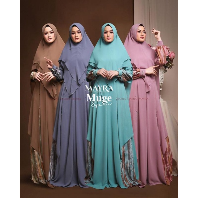 Dres Muslim Gamis Islami Syari Dress Muge Syar'i by Mayra