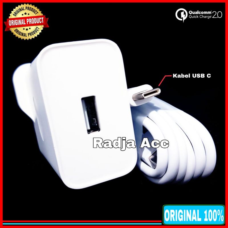Charger Oppo A55 USB C ORIGINAL 100% Fast Charging Type C 18 Watt