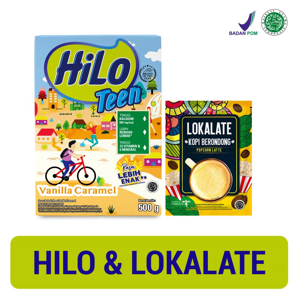 

Paket Teen - HiLo Teen Vanilla Caramel 500 g & Lokalate Kopi Berondong