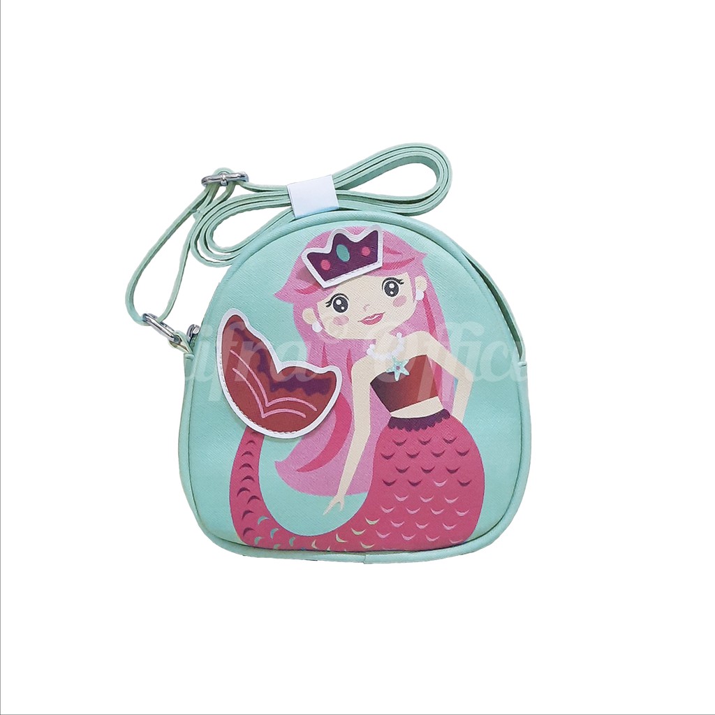 Shifra Tas Selempang Unik Wanita Remaja Oval Unicorn Flamingo Mermaid