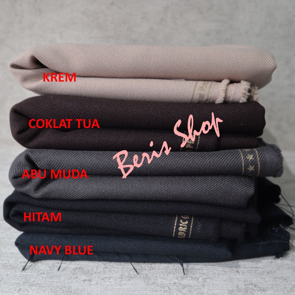 Bahan Kain Denim Lea Gabardine Permanent Permanen Press Celana Formal Formil MURAH