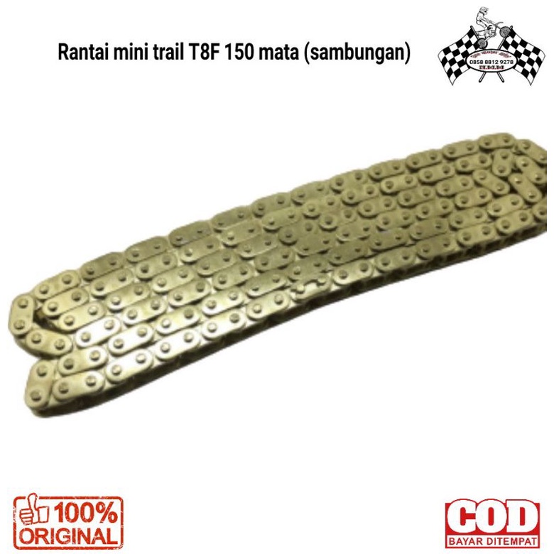 rantai motor mini trail meein rumput 50cc 150 mata ada sambungan