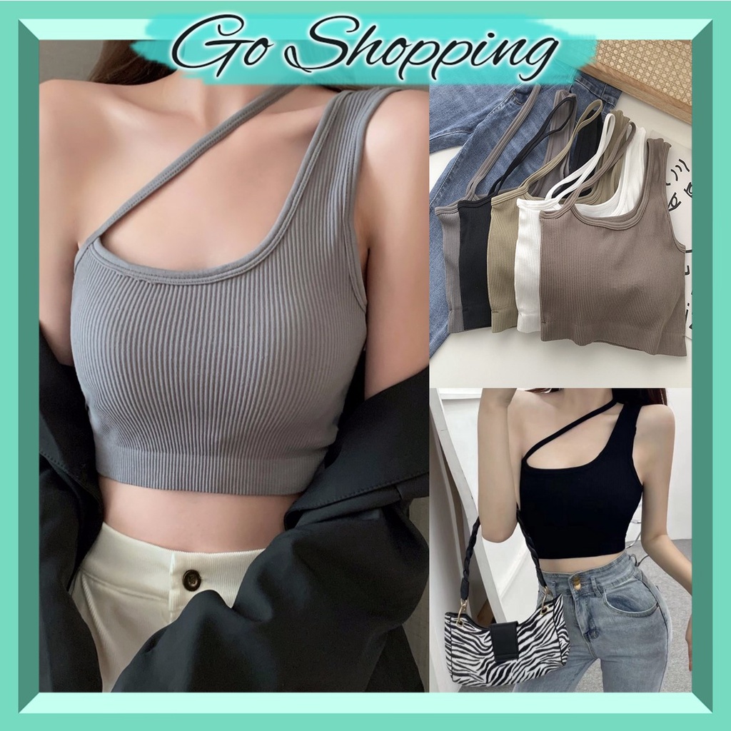 GO! BT593 bh tanktop crop top tali samping pakaian dalam wanita cewek korea tank top cup bra