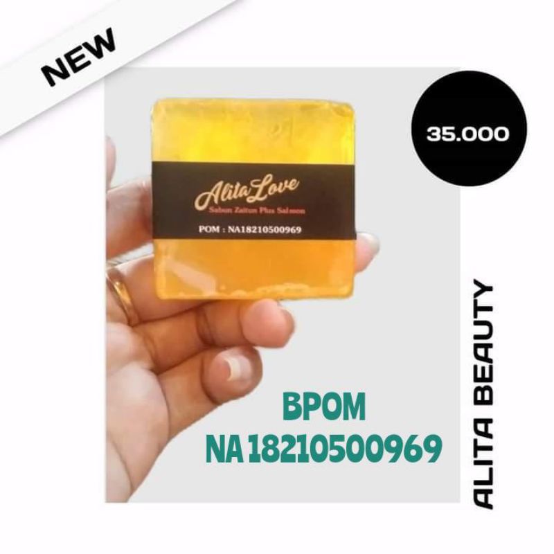 Sabun Alita Love Sabun Zaitun Plus Salmon Harga 1 pcs isi @40 gram Original