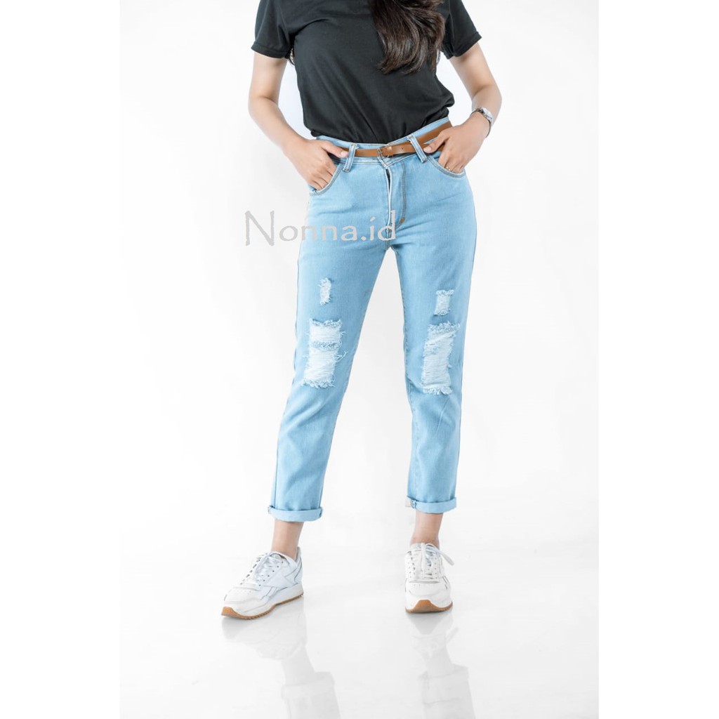 CELANA BOYFRIEND WANITA RIPPED JEANS SOBEK / CELANA JEANS SOBEK2 KEKINIAN / CELANA JINS WANITA SOBEK2 KEKINIAN / CELANA WANITA KEKINIAN TERBARU TERMURAH COD