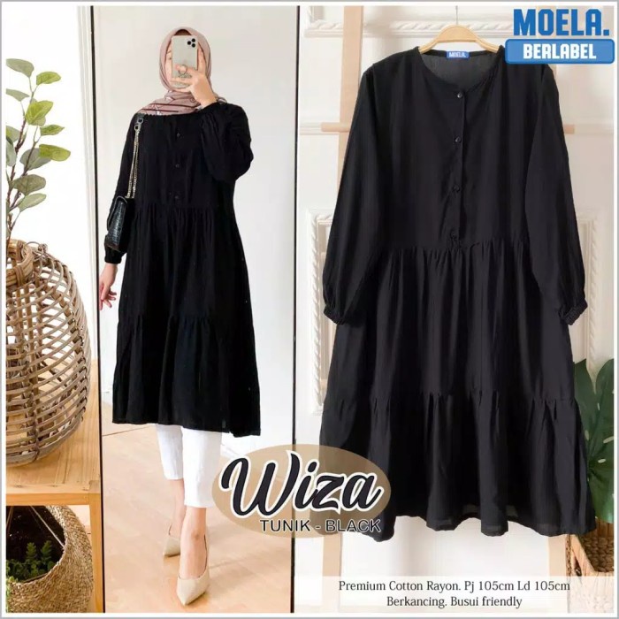 Atasan wanita bahan adem fashion wanita PROMO long tunik panjang TERBARU Y5U9 atasan tunik baju kerj