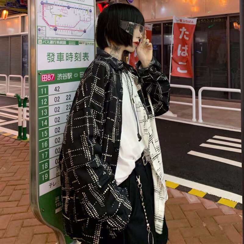 KEMEJA LONGGAR IMPORT PRIA WANITA KOREA JEPANG OVER SIZE ORIGINAL TAO5