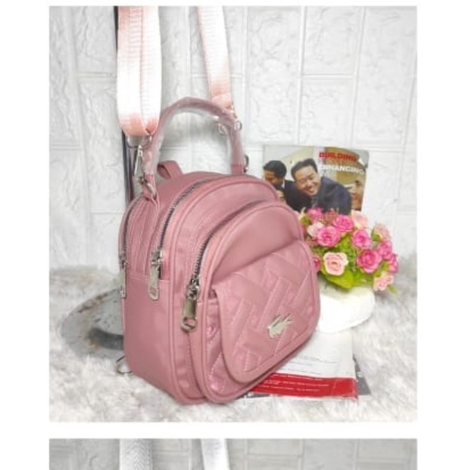 Ransel Mini 3in1 Multifungsi/Tas Ransel Mini Kantong Tutup Bordir Terlaris